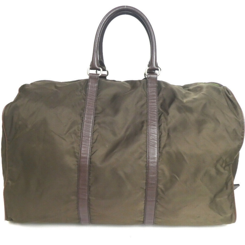 PRADA extra large Boston travel bag Nylon Leather - Picture 3 of 8